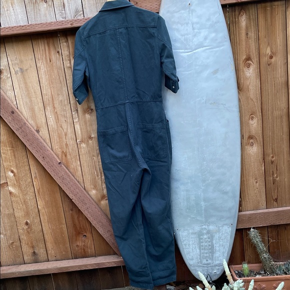 Navy Blue Outerknown Zip-Up Jumpsuit - Picture 4 of 10